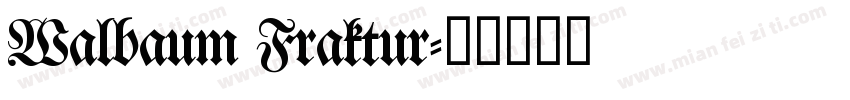 Walbaum Fraktur字体转换